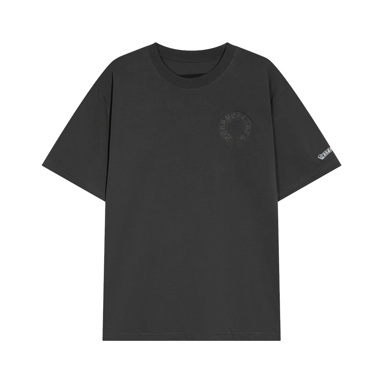 P150 Chrome Hearts Chrome Hearts Classic Sanskrit Horseshoe LOGO Embroidered Metal Size: SMLXL Color: Black White Gray